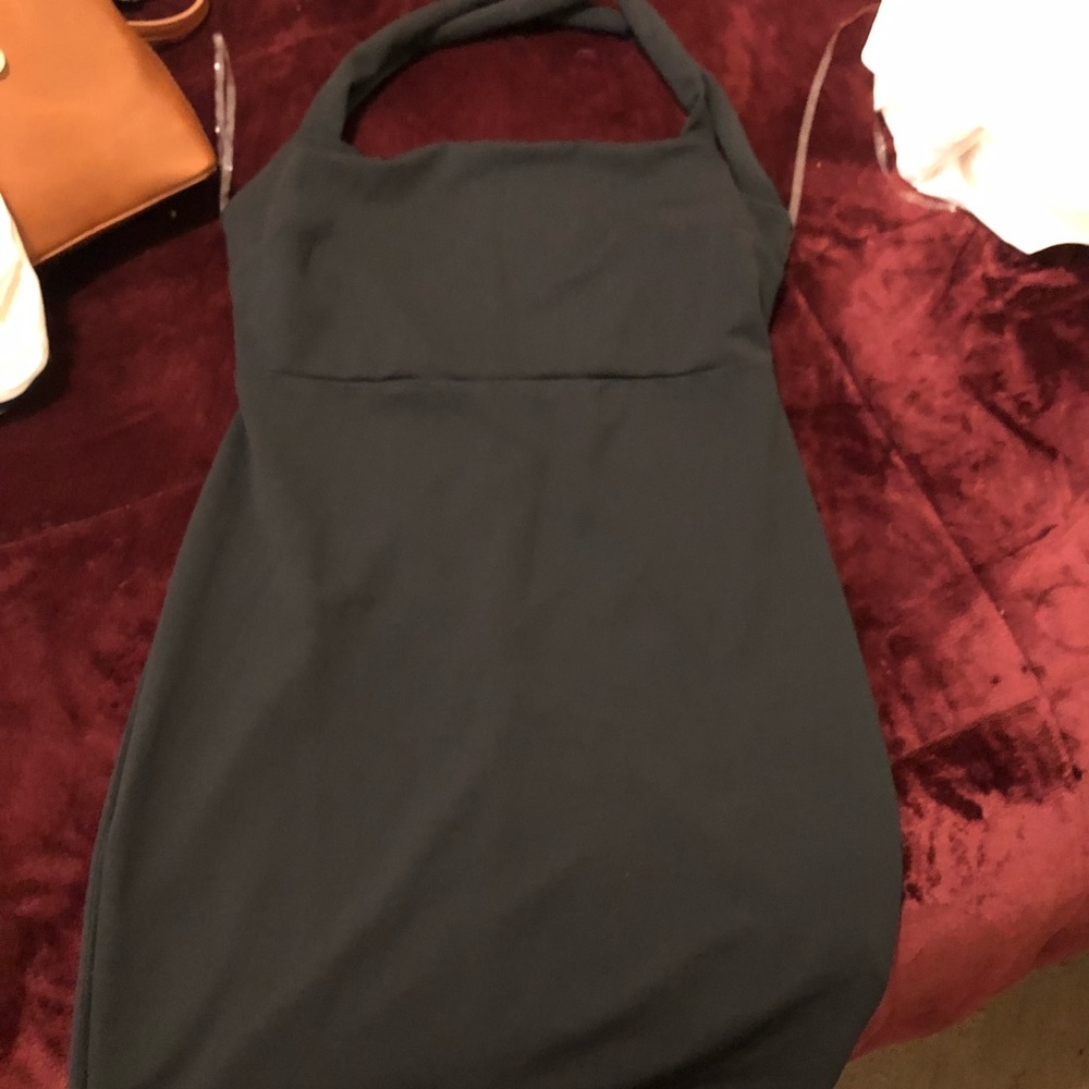 Black stretchy mini dress